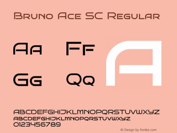 Bruno Ace SC Regular  Font Sample