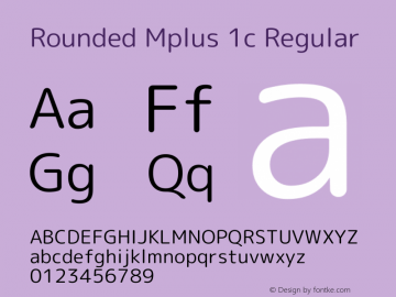 Rounded Mplus 1c Regular 图片样张