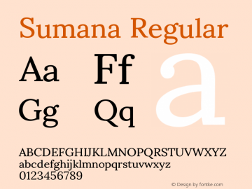 Sumana Regular 图片样张