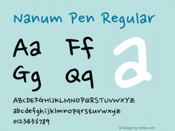 Nanum Pen Regular 图片样张