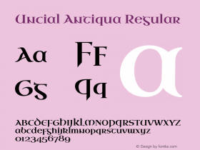 Uncial Antiqua Regular  Font Sample