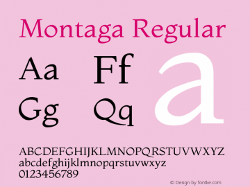 Montaga Regular 图片样张