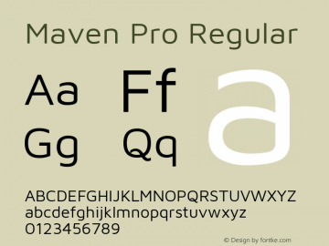 Maven Pro Regular  Font Sample