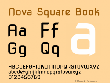 Nova Square Book  Font Sample