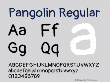 Pangolin Regular  Font Sample