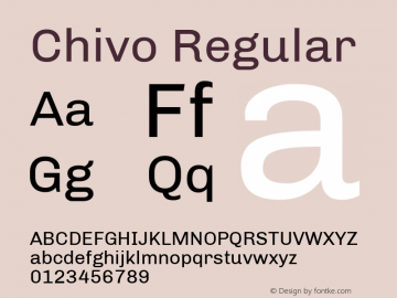 Chivo Regular  Font Sample