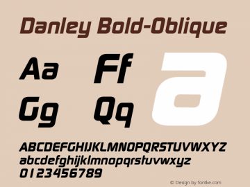 Danley Bold-Oblique 1.000图片样张