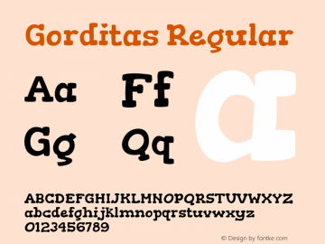 Gorditas Regular  Font Sample