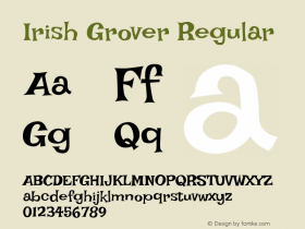 Irish Grover Regular  Font Sample