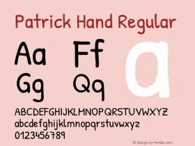 Patrick Hand Regular 图片样张