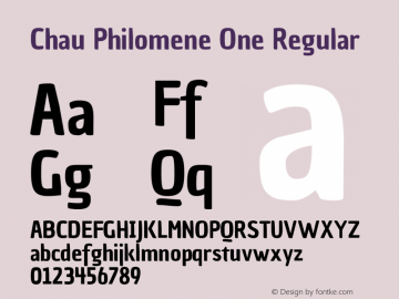Chau Philomene One Regular  Font Sample