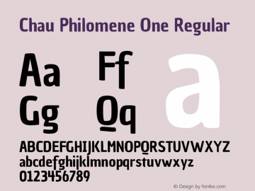 Chau Philomene One Regular 图片样张