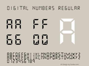 Digital Numbers Regular 图片样张