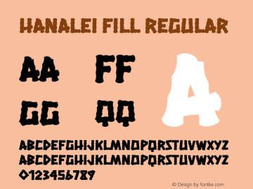 Hanalei Fill Regular  Font Sample