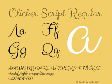 Clicker Script Font Clicker Script Regular Font Clicker Script