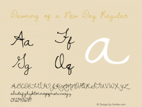 Dawning of a New Day Regular  Font Sample