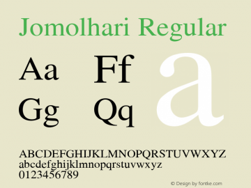 Jomolhari Regular  Font Sample