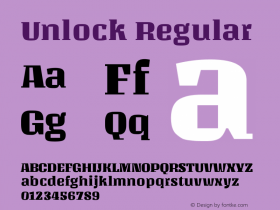 Unlock Regular  Font Sample