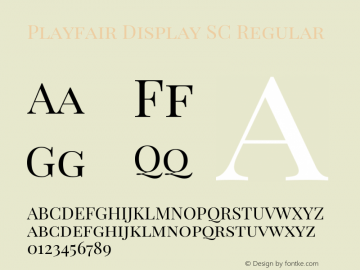 Playfair Display SC Regular  Font Sample