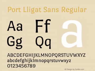 Port Lligat Sans Regular  Font Sample