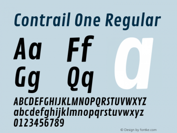 Contrail One Regular 图片样张