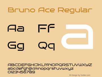 Bruno Ace Regular  Font Sample