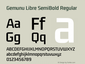 Gemunu Libre SemiBold Regular 图片样张