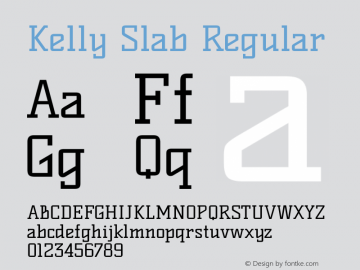 Kelly Slab Regular  Font Sample