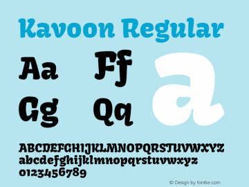 Kavoon Regular  Font Sample