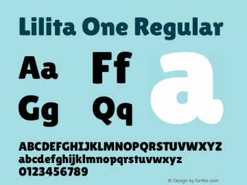 Lilita One Regular  Font Sample