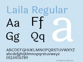 Laila Regular  Font Sample