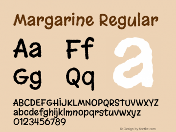 Margarine Regular  Font Sample