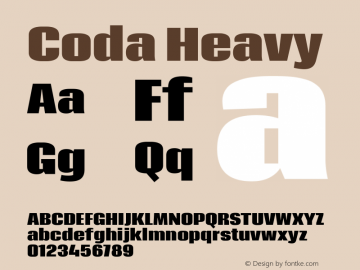 Coda Heavy  Font Sample