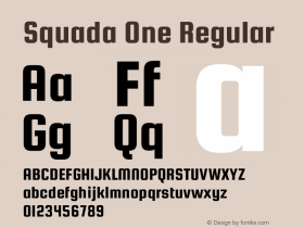 Squada One Regular 图片样张