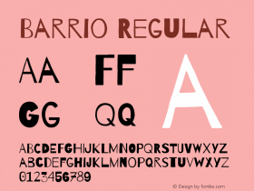 Barrio Regular  Font Sample