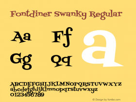 Fontdiner Swanky Regular  Font Sample