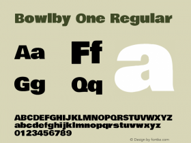 Bowlby One Regular  Font Sample