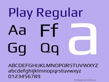 Play Regular  Font Sample