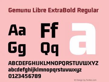 Gemunu Libre ExtraBold Regular 图片样张