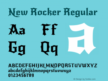 New Rocker Regular  Font Sample