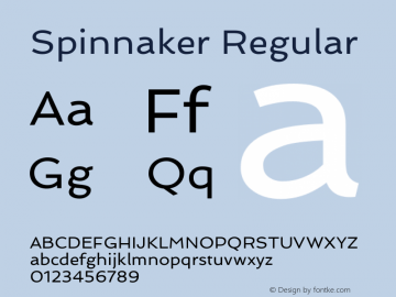 Spinnaker Regular  Font Sample