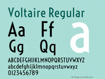 Voltaire Regular  Font Sample