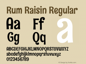 Rum Raisin Regular 图片样张