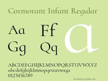 Cormorant Infant Regular  Font Sample