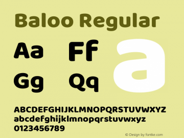 Baloo Regular  Font Sample