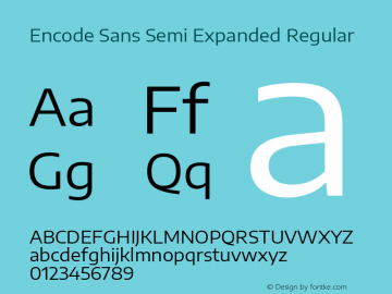 Encode Sans Semi Expanded Regular 图片样张