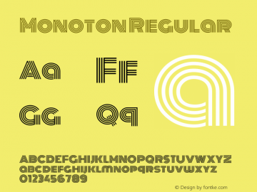 Monoton Regular  Font Sample