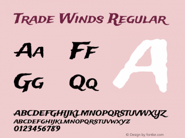 TradeWinds Version 1.0 Font Sample