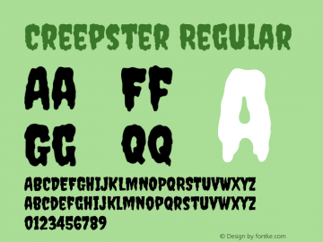 Creepster Version 1.0 Font Sample