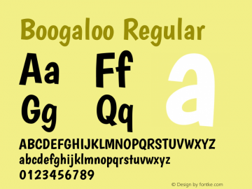 Boogaloo Version 1.0 Font Sample